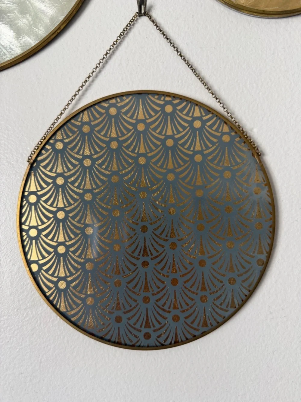 West Elm Metallic Round Wall Trio in Silver, Gold, and Blue-Gray